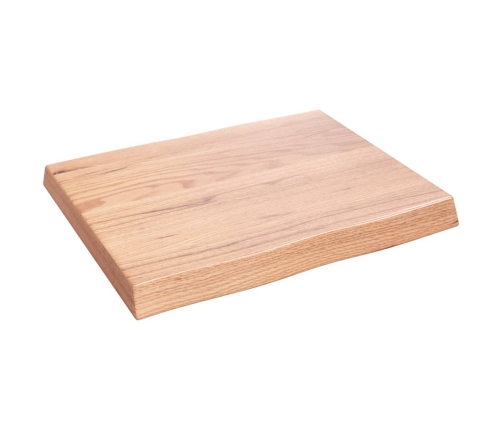 Tablero mesa madera tratada borde natural marrón 60x50x(2-6) cm