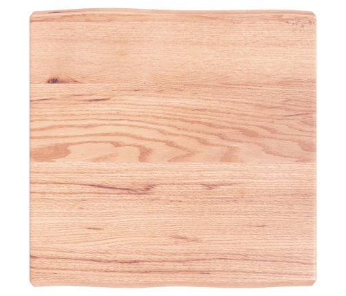 Tablero mesa madera tratada borde natural marrón 60x60x(2-6) cm