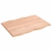 Tablero mesa madera tratada roble borde natural 80x60x2 cm