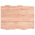 Tablero mesa madera tratada borde natural marrón 80x60x(2-4) cm