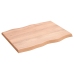 Tablero mesa madera tratada borde natural marrón 80x60x(2-4) cm