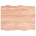 Tablero mesa madera tratada borde natural marrón 80x60x(2-6) cm