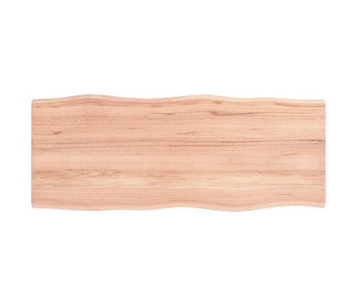 Tablero mesa madera tratada roble borde natural 100x40x2 cm