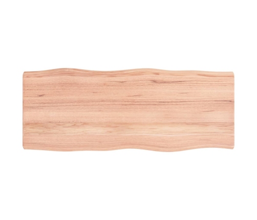 Tablero mesa madera tratada borde natural marrón 100x40x(2-4)cm