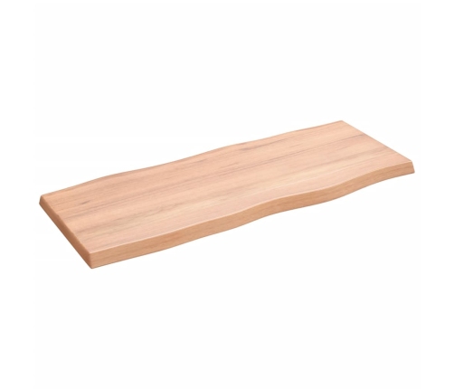 Tablero mesa madera tratada borde natural marrón 100x40x(2-4)cm