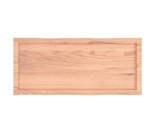 Tablero mesa madera tratada borde natural marrón 100x40x(2-4)cm