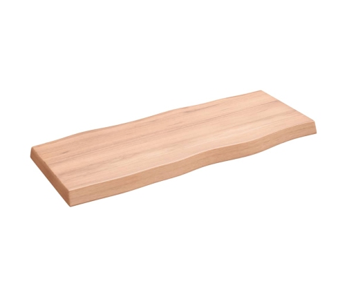 Tablero mesa madera tratada borde natural marrón 100x40x(2-6)cm