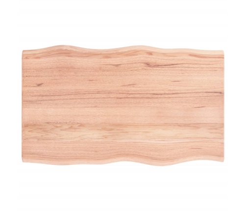 Tablero mesa madera tratada roble borde natural 100x60x2 cm