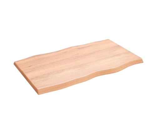 Tablero mesa madera tratada borde natural marrón 100x60x(2-4)cm