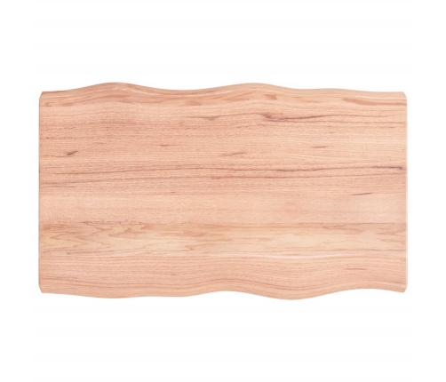 Tablero mesa madera tratada borde natural marrón 100x60x(2-6)cm