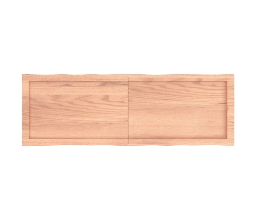 Tablero mesa madera tratada borde natural marrón 120x40x(2-4)cm