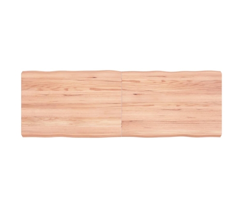 Tablero mesa madera tratada borde natural marrón 120x40x(2-6)cm