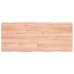 Tablero mesa madera tratada borde natural marrón 120x50x(2-6)cm