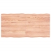 Tablero mesa madera tratada borde natural marrón 120x60x(2-6)cm