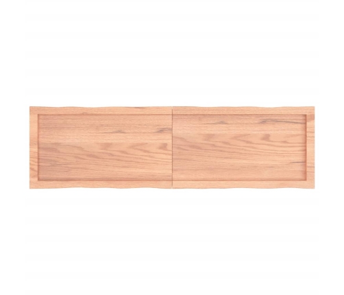 Tablero mesa madera tratada borde natural marrón 140x40x(2-4)cm