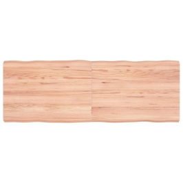 Tablero mesa madera tratada borde natural marrón 140x50x(2-6)cm