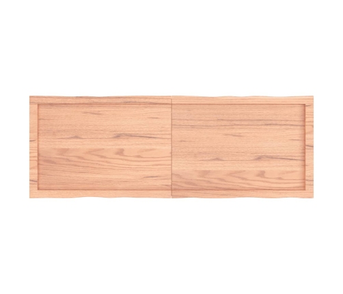 Tablero mesa madera tratada borde natural marrón 140x50x(2-6)cm