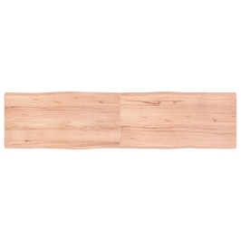 Tablero mesa madera tratada borde natural marrón 160x40x(2-4)cm