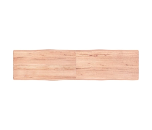 Tablero mesa madera tratada borde natural marrón 160x40x(2-4)cm