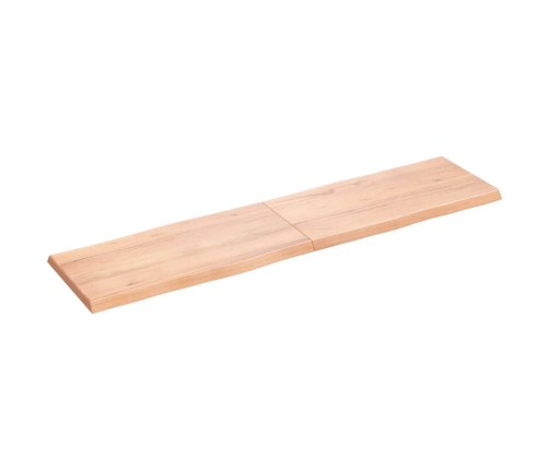 Tablero mesa madera tratada borde natural marrón 160x40x(2-4)cm