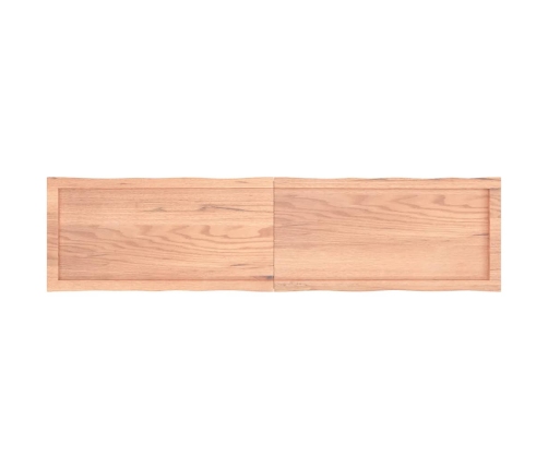 Tablero mesa madera tratada borde natural marrón 160x40x(2-4)cm