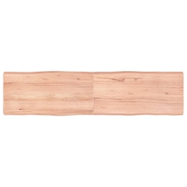 Tablero mesa madera tratada borde natural marrón 160x40x(2-6)cm