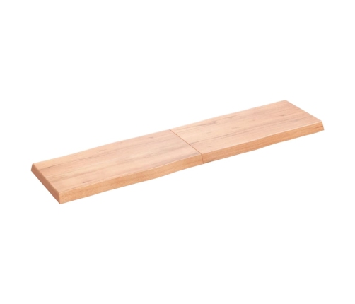 Tablero mesa madera tratada borde natural marrón 160x40x(2-6)cm