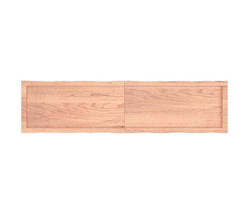 Tablero mesa madera tratada borde natural marrón 160x40x(2-6)cm