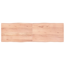 Tablero mesa madera tratada borde natural marrón 160x50x(2-4)cm