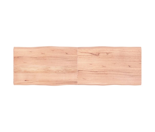 Tablero mesa madera tratada borde natural marrón 160x50x(2-4)cm