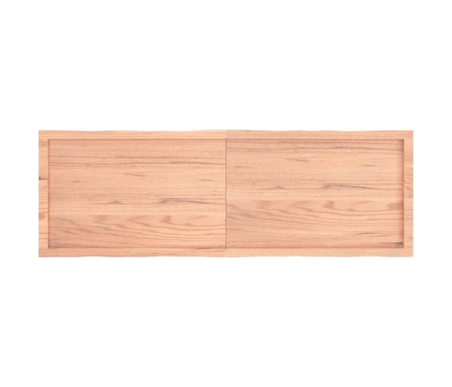 Tablero mesa madera tratada borde natural marrón 160x50x(2-4)cm