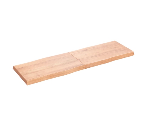 Tablero mesa madera tratada borde natural marrón 160x50x(2-6)cm