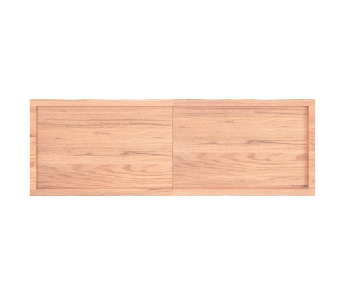 Tablero mesa madera tratada borde natural marrón 160x50x(2-6)cm