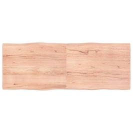Tablero mesa madera tratada borde natural marrón 160x60x(2-4)cm