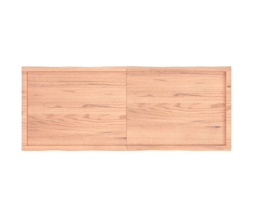 Tablero mesa madera tratada borde natural marrón 160x60x(2-4)cm