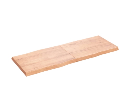 Tablero mesa madera tratada borde natural marrón 160x60x(2-6)cm