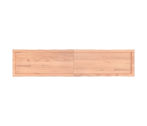 Tablero mesa madera tratada borde natural marrón 180x40x(2-4)cm