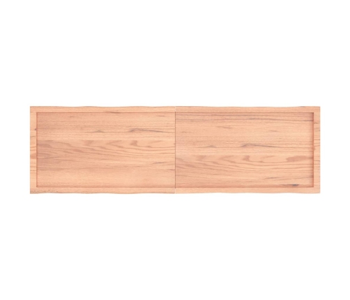 Tablero mesa madera tratada borde natural marrón 180x50x(2-4)cm