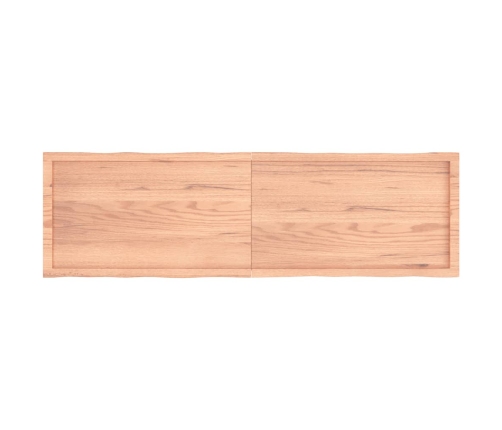 Tablero mesa madera tratada borde natural marrón 180x50x(2-6)cm