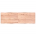 Tablero mesa madera tratada borde natural marrón 180x60x(2-4)cm