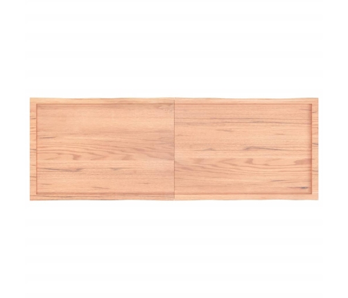 Tablero mesa madera tratada borde natural marrón 180x60x(2-4)cm