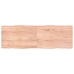 Tablero mesa madera tratada borde natural marrón 180x60x(2-6)cm