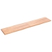 Tablero mesa madera tratada borde natural marrón 200x40x(2-4)cm