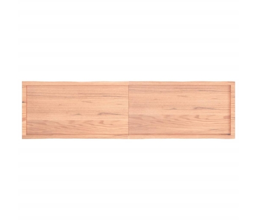 Tablero mesa madera tratada borde natural marrón 200x50x(2-6)cm