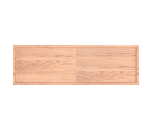 Tablero mesa madera tratada borde natural marrón 200x60x(2-4)cm