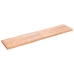 Tablero mesa madera tratada borde natural marrón 220x50x(2-6)cm