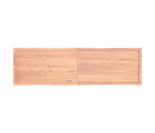 Tablero mesa madera tratada borde natural marrón 220x60x(2-4)cm