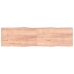 Tablero mesa madera tratada borde natural marrón 220x60x(2-6)cm