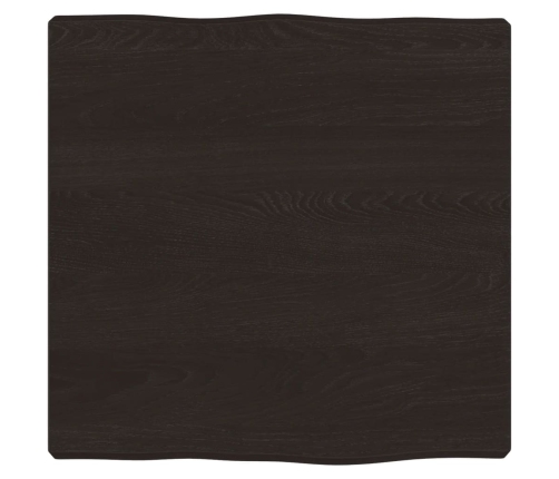 Tablero mesa madera tratada borde vivo marrón 40x40x(2-4) cm