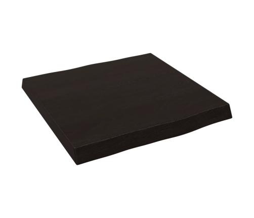 Tablero mesa madera tratada borde vivo marrón 40x40x(2-4) cm